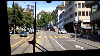 VBZ Zürich Tram | Linie 5: Bahnhof Enge - Zoo (Gleisbau Central) | Bombardier Be 5/6 'Cobra'