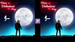 Happy Valentines Day Photo Editing 2022 || Instagram Neon Glowing Photo Editing With Dark Shadow