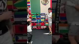 Canelo Alvarez Teaching Manny Pacquiao's Son Boxing #shorts