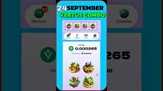 ​Vertus Combo Cards Today 24 September | Vertus Daily Combo  | Vertus Combo Cards | Vertus Combo ⭐️