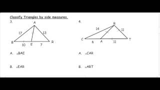 U5D1 Classifying triangles, theorems, coordinate of triangles