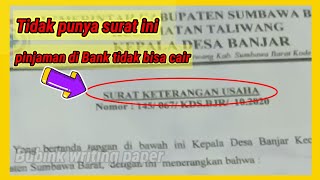 sedikit yang tahu persyaratan wajib ini, untuk pengajuan pinjaman ke Bank@Bubink writing paper