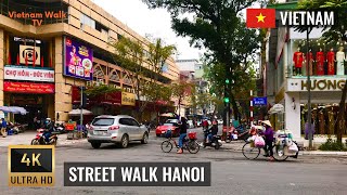 Hanoi Walk |  Walking The Street of Central Hanoi | 4K walk