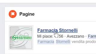 Mostra per Primi: pagina Facebook Farmacia Stornelli