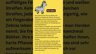 Das Zebra #deutsch #lerndeutsch #languagelearning #lernedeutsch #learngerman #learngermanfast