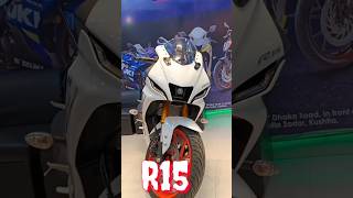 New Yamaha R15 V4 white color 💥#shortsfeed #r15v4 #subscribe #bikelover