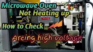 How to Repair Microwave Oven not Heating up, Arcing High Voltage Checking (Tagalog)