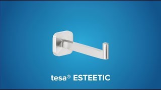 How to apply the stainless-steel style; smoothed angular tesa® Esteetic spare roll holder