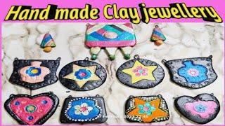 DIY clay jewellery / clay jewellery making at home / clay jewellery ideas / hand made clay jewellery