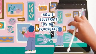 how i illustrate using procreate ☺ (editorial illustration)