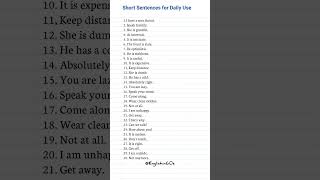 Short English Sentences for Daily Use #shorts #learnenglish #englishsentences #dailyuseenglish