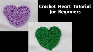 Easy crochet heart tutorial / how to crochet a heart for beginners