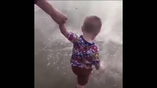 kid first time going to the beach gone wrong