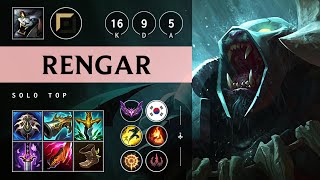 Rengar Top vs Udyr: Triple Kill, Rampage - KR Master Patch 14.22