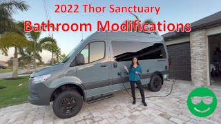 Modification Video # 5:  2022 Thor Sanctuary Bathroom Modifications to Maximize Space