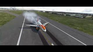 Plane spotting EGKK Gatwick ukduring storm Ciaran  November 2023 msfs20