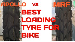 MRF MOTO -D vs APOLLO ACTIGRIP R1 / Heavy Tyre for bike / Best Loading Tyre for bike