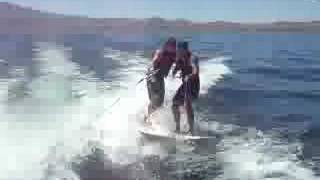 Chris & Ryan - Surfboard Skiing