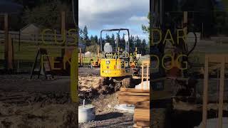 30' x 80' custom cedar fence  for dog park with turf.  Dundee Hills Rv Park, Dundee Oregon