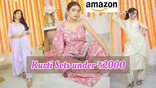 Amazon Kurta Sets under ₹2000 Haul |  Gorgeous Kurti Sets for Parties