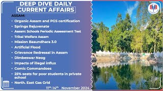 11 to 14  November 2024 | Daily Current Affairs |   @LUCENTIAS    Best APSC Coaching Centre in Assam