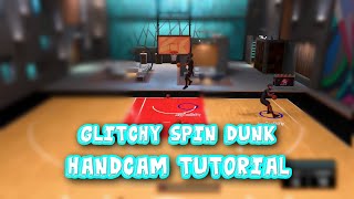 GLITCHY SPIN DUNK FROM 3PT LINE TUTORIAL WITH HANDCAM NBA 2K21! NBA 2K21 DRIBBLE TUTORIAL!