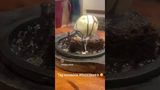 Sizzling brownie with ice cream 😋