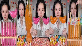 Asmr Mukbang Chinese Sweets Candy 🍭 🍬 drink 🍷Challenge 😍 #mukbang#funny#ssoyoung#asmr#food #viral