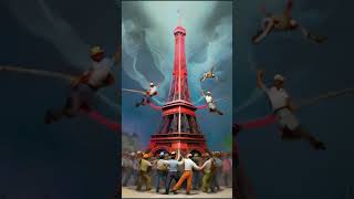 Dancing Builders and Eiffel Tower  Beating the Heat in 19th Century Paris #historyfacts #shorts