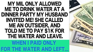 My MIL Said Only Water Was Enough For Me at a Restaurant! But When I Only Paid for Water & Left