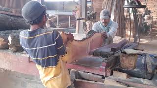 sawing up country wood cutting at its best // small scale industries #sawmill #india @SMWChanel