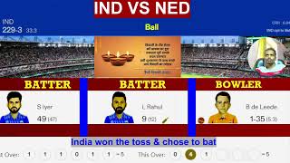 Shreyas Iyer Half Century INDIA VS NETHERLAND MATCH 45