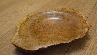 turning a brown mallee burr bowl