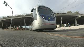 [4Κ] Athens Trams on New Tracks to Σ.Ε.Φ station.