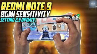 🔥REDMI Note 9 New Best Sensitivity Setting For Bgmi & Pubg Full Gyroscope & NonGyroscope