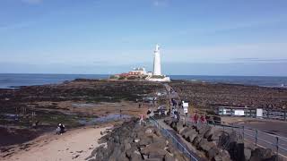 Drone footage of St Mary’s Lighthouse, Whitley Bay.