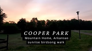 Sunrise Walk at Cooper Park, Mountain Home, Arkansas--watch for the heron!