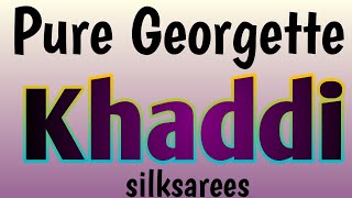 Pure Georgette Khaddi Silksarees 😍Khaddi Silksarees 😍Pure Georgette saree#sanjanacreation#saree