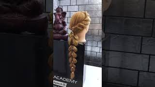 hairstyles #sheel braid with twisted #❤️ practice #lakme academy #dwarka🎉