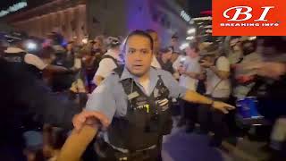 Pro-Hamas rioters attack American police trying to keep the peace in Chicago.