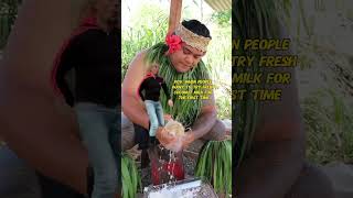 How to make fresh coconut milk! #music #shorts #coconut