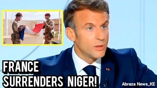 Emmanuel Macron gives up Niger, agrees to withdraw French ambassador & military from Niamey