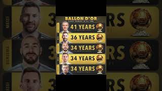 The oldest winners of the Ballon d'or of all time