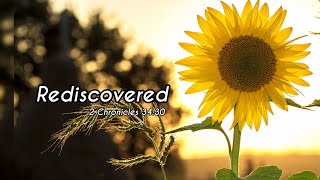 Short Devotion | Rediscovered | 2 Chronicles 34:30