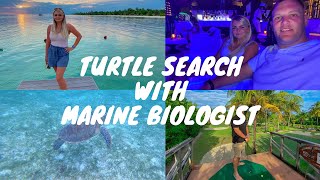 DAY 5 KUREDU ISLAND RESORT | SEARCHING FOR TURTLES WITH A MARINE BIOLOGIST, GOLF AND WHITE PARTY.