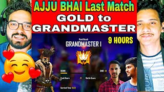 LAST MATCH GRANDMASTER AJJUBHAI MOMENT GAMEPLAY - GARENA FREE FIRE | Reaction | GOPAL Vlogs & Gaming