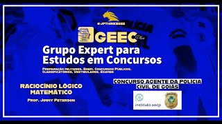 Correção questões RLM Agente PC GO 2022 (Instituto AOCP) - Gabarito Extraoficial