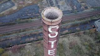 Stewartby Brickworks Chimneys - Drone Footage