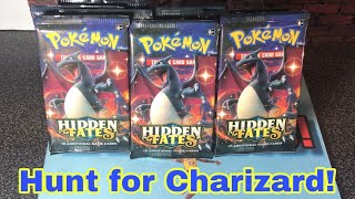 Hunt for Charizard with  Hidden Fates Packs!