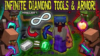 Finishing my INFINITE DIAMOND TOOL & ARMOR FARM in Minecraft Bedrock 1.19 (IRON FARM Included..)